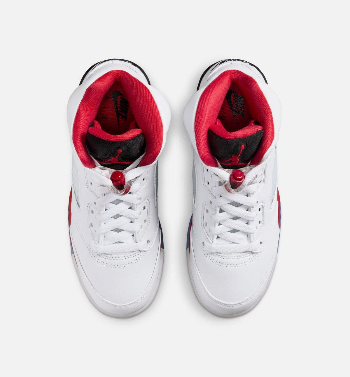 Air Jordan 5 Retro Fire Red Grade School Lifestyle Shoe – White / Fire Red / Black