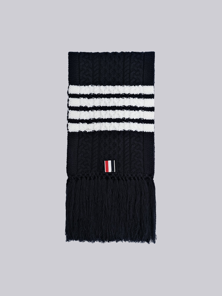 Couple knitted cable sweater scarf