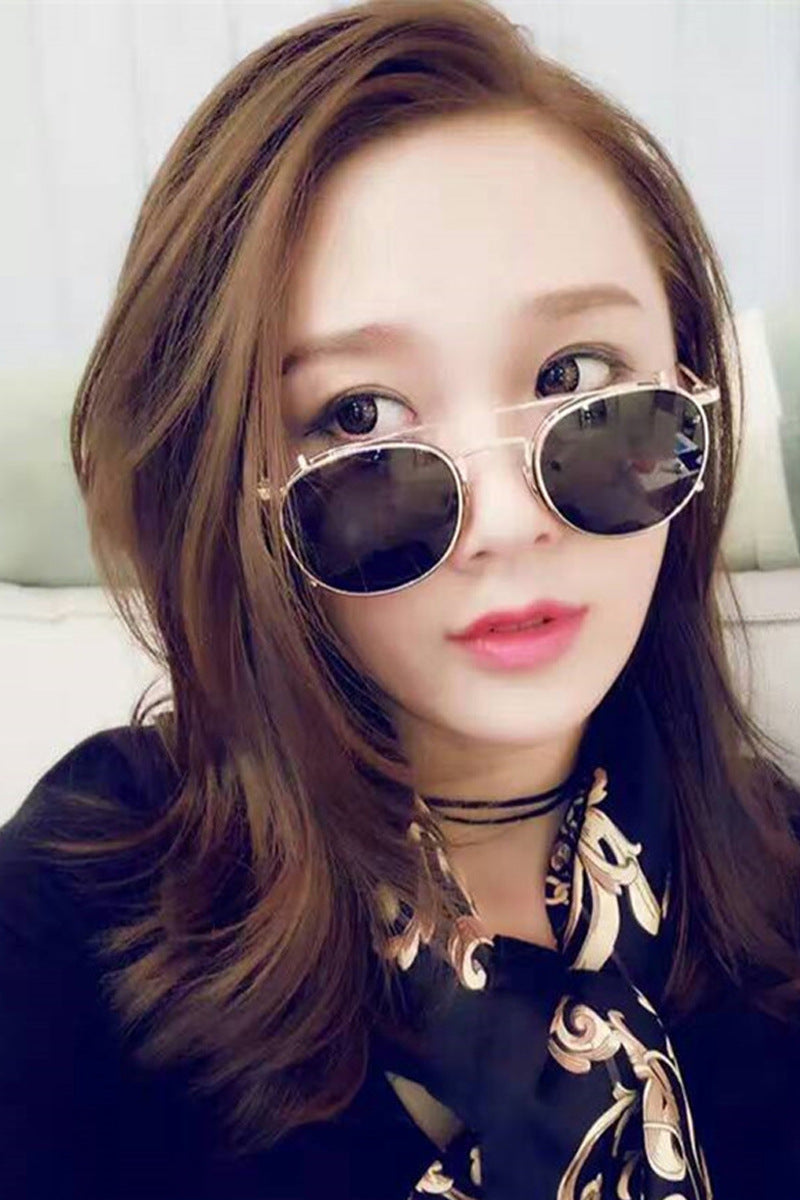 TB710 round sunglasses with clip