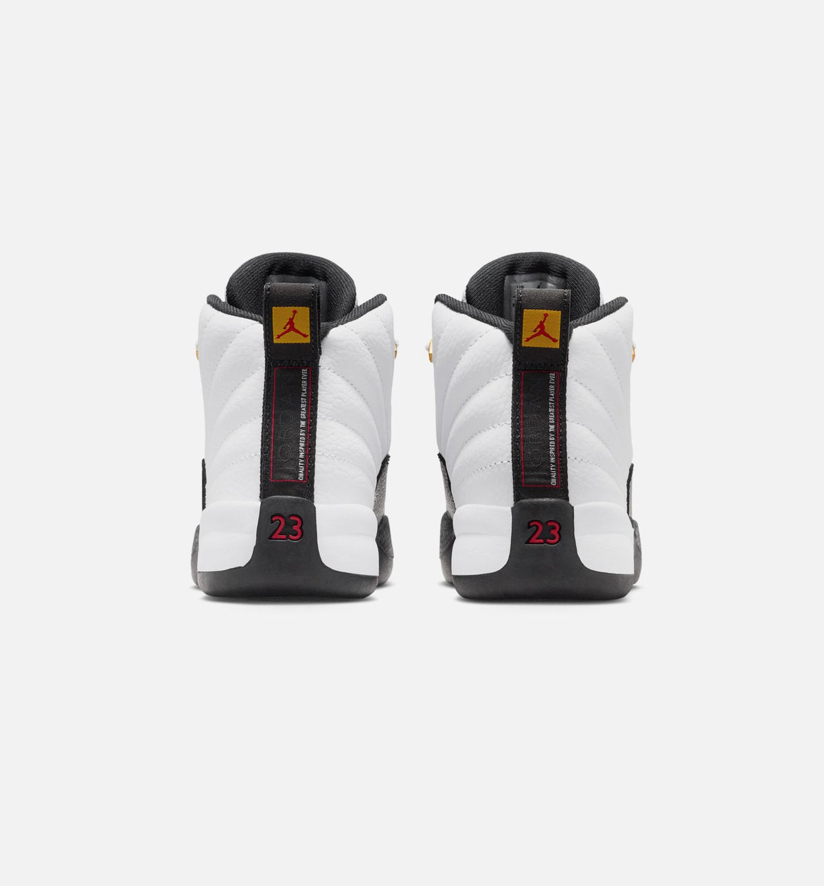 Air Jordan 12 Retro Taxi Preschool Lifestyle Shoes | White / Black / Taxi