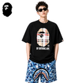 BAPE Plaid Ape Head Men's Graphic T-Shirt - Black