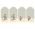 Christmas gift tags, 12 pcs