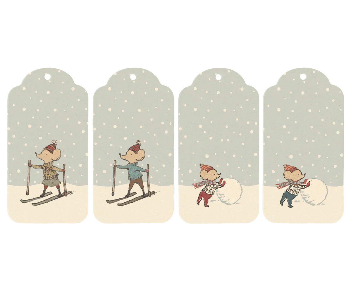 Christmas gift tags, 12 pcs