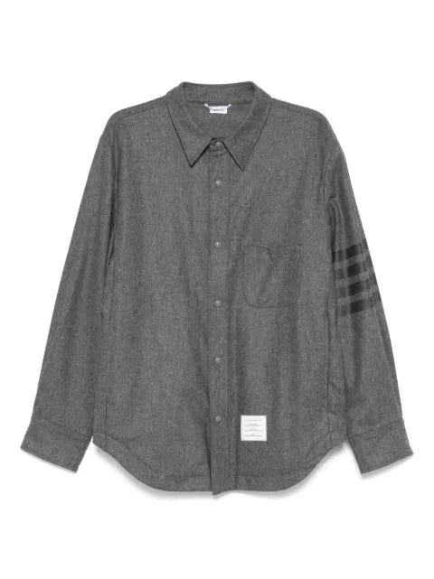Thom Browne logo-patch shirt jacket