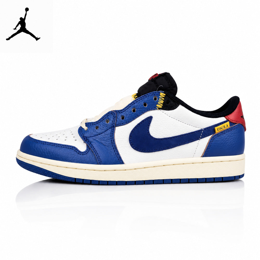 Air Jordan 1 Low un Color-blocked Blue Unisex Sneakers HQ6998-146