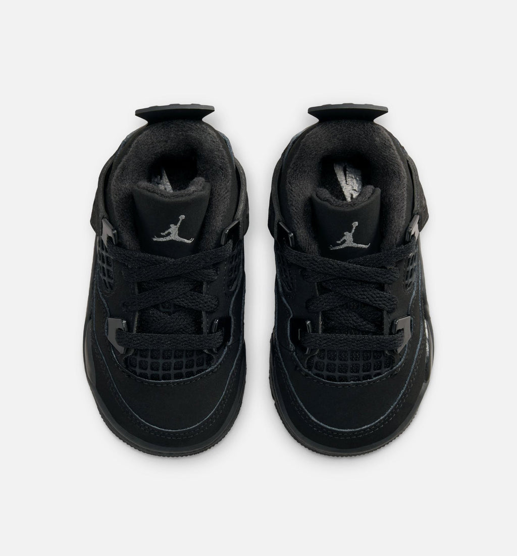 Air Jordan 4 Retro Infant Toddler Lifestyle Shoe - Black/Light Graphite