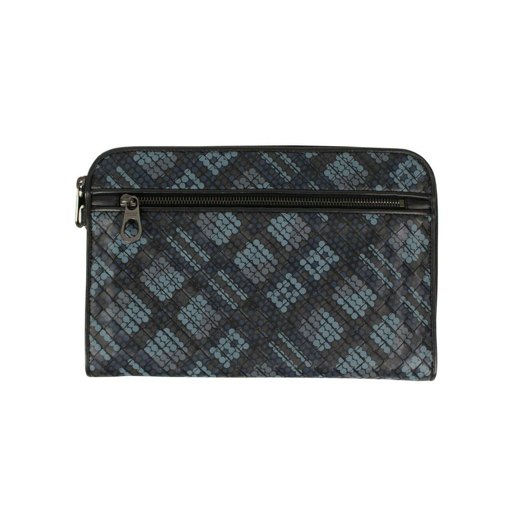 Blue Leather Urbandoc In Tartan Dots Document Case