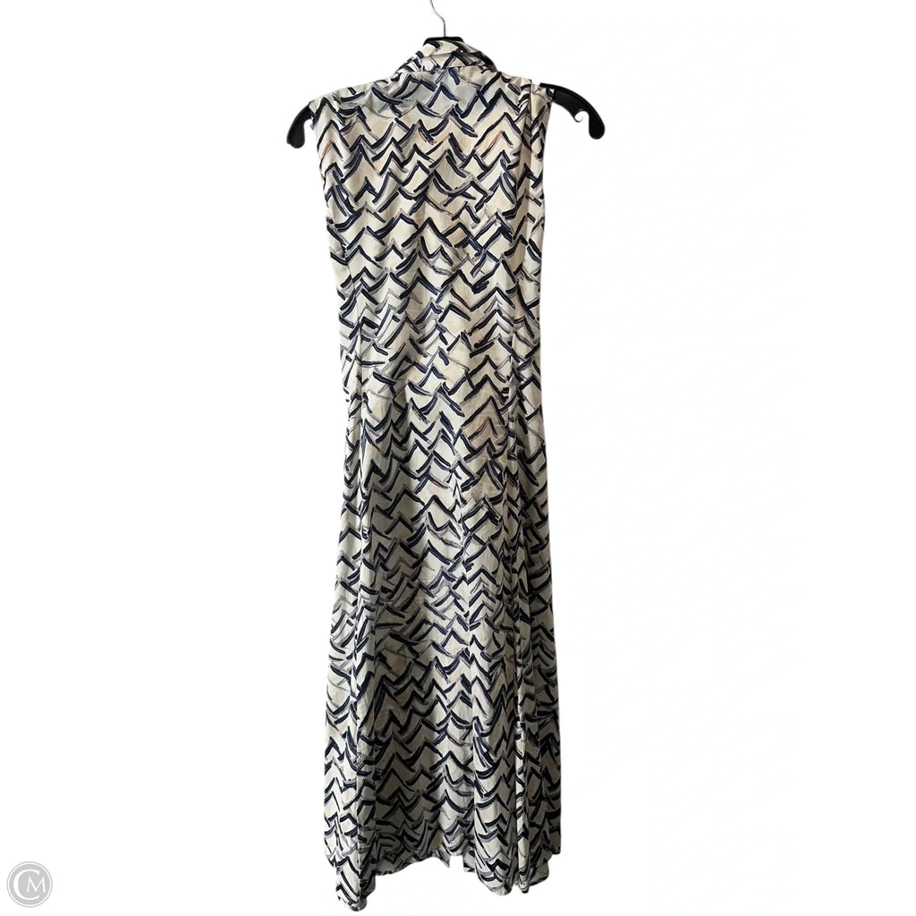 Dress Casual Midi By Nic + Zoe In Blue & White, Size: M