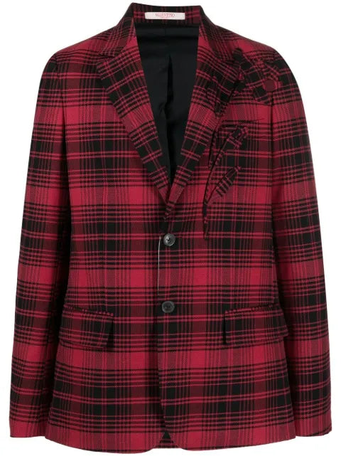 Valentino Garavani checked single-breasted blazer
