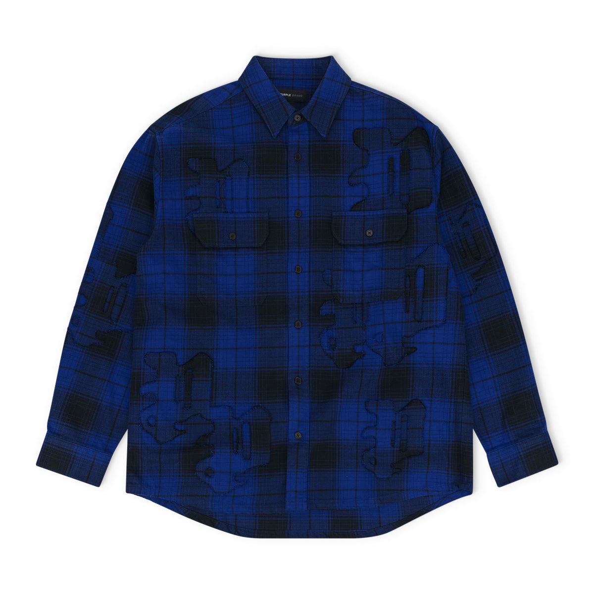 BLUE PLAID FLANNEL LS SHIRT