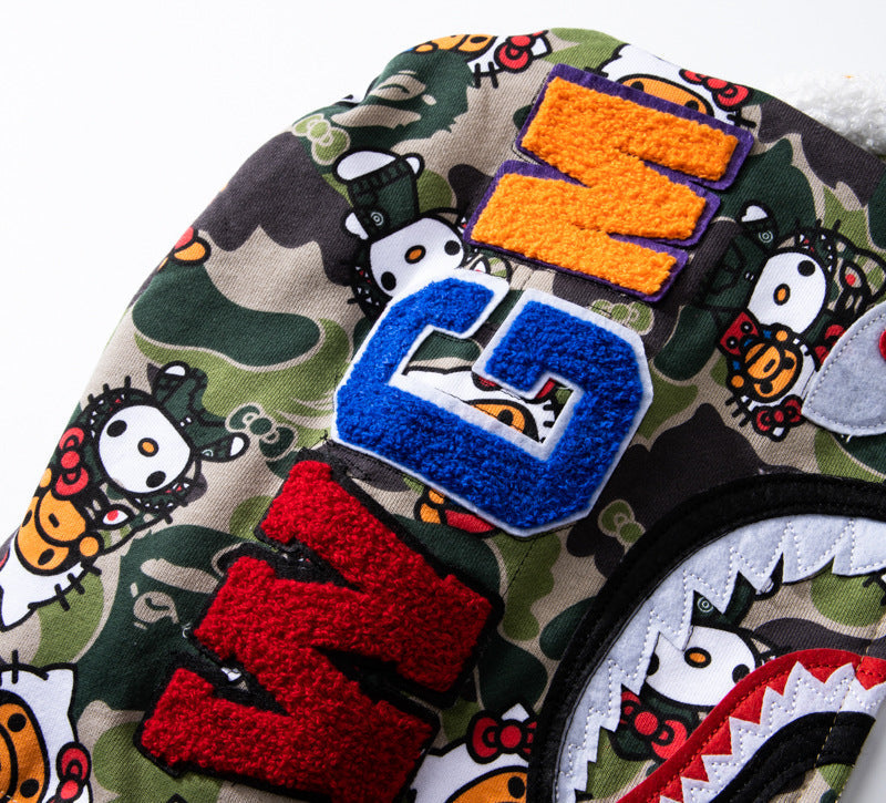BAPE Hello Kitty Camo Hoodie - Green & Pink