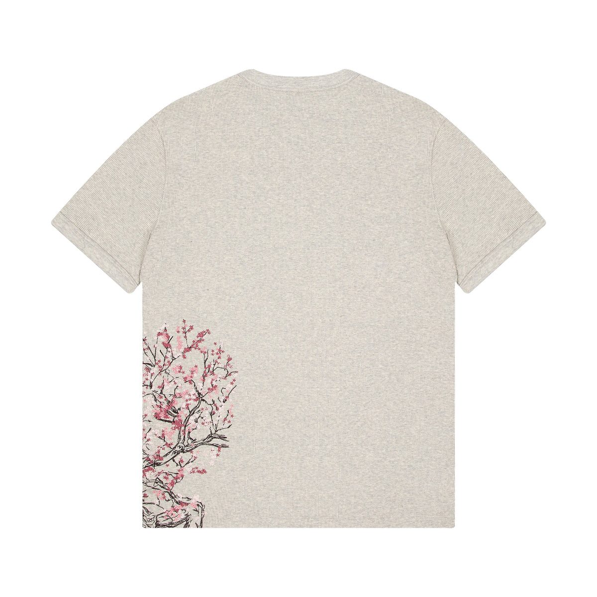 "blossom v3" ribbed T Shirt grey