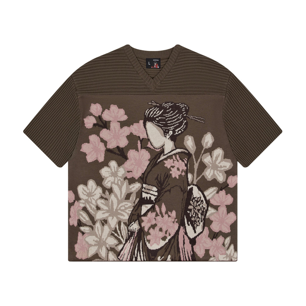 "yakuza v2" knitted Jersey khaki