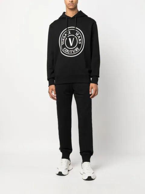 Versace Jeans Couture logo-print cotton hoodie