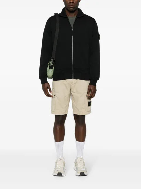 Stone Island 6100063 organic cotton fleece cardigan