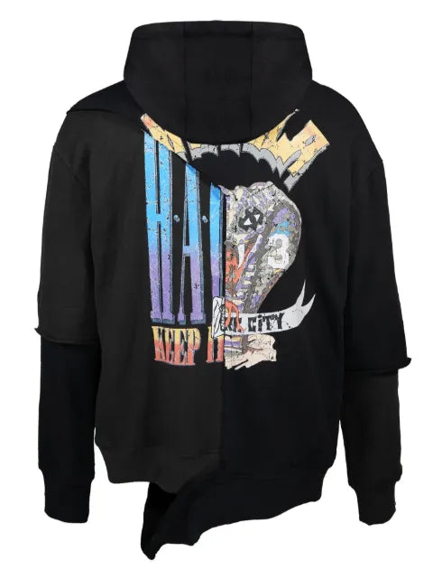 Haculla Crown Royal asymmetric hoodie