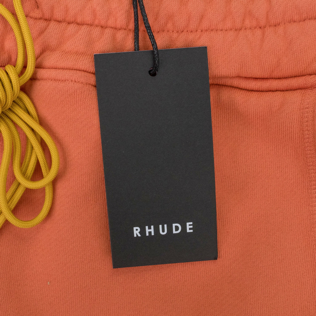 ORANGE SCRIPT LOGO SHORTS