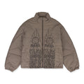 GRAY EMBROIDERED BOMBER