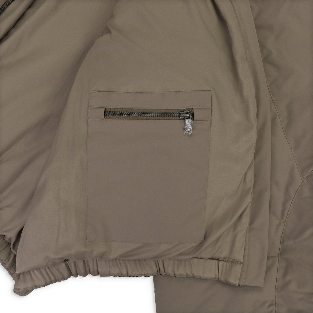 GRAY EMBROIDERED BOMBER