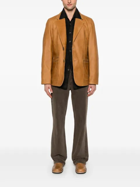 OUR LEGACY single-breasted leather blazer