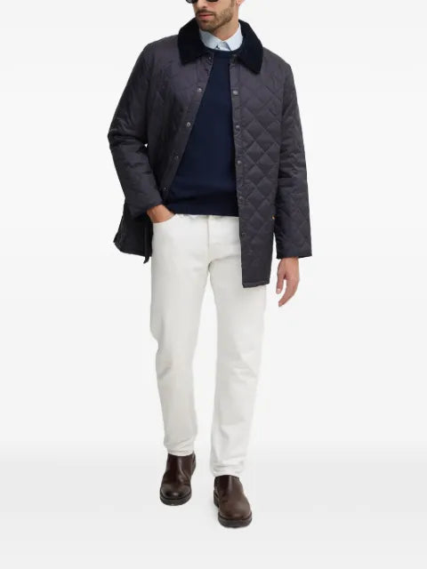 Barbour Liddesdale corduroy-collar quilted padded jacket