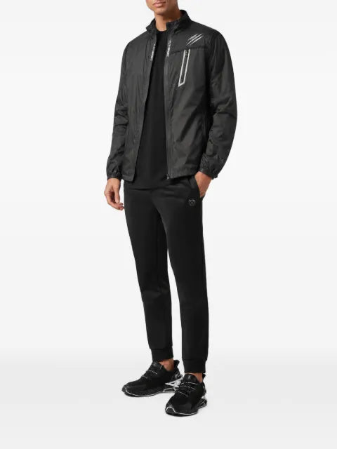 Plein Sport logo-print zip-up jacket