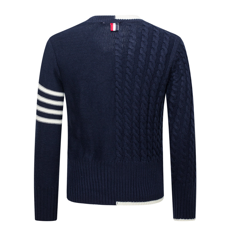 Classic Four-Bar Thickened Wool Cardigan | Thom Browne
