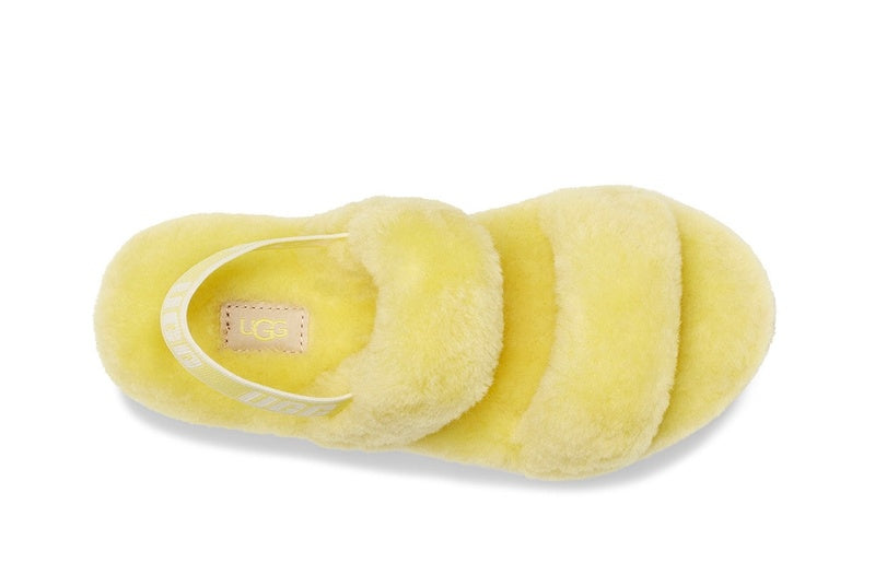 Fluffy Strap Sandals — Yellow | New Arrival | In Stock
