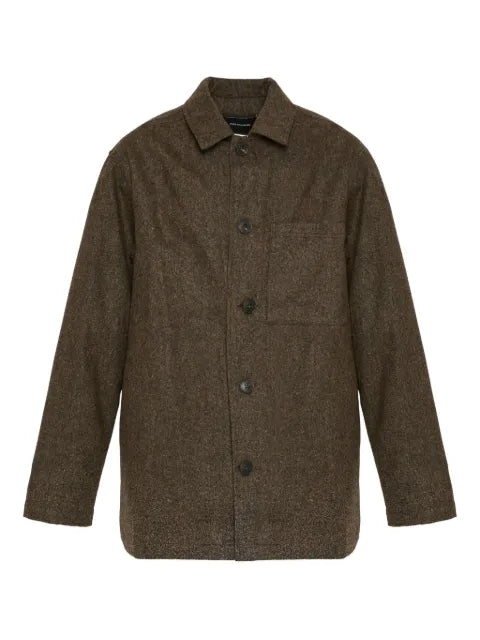 Yves Salomon tweed shirt jacket