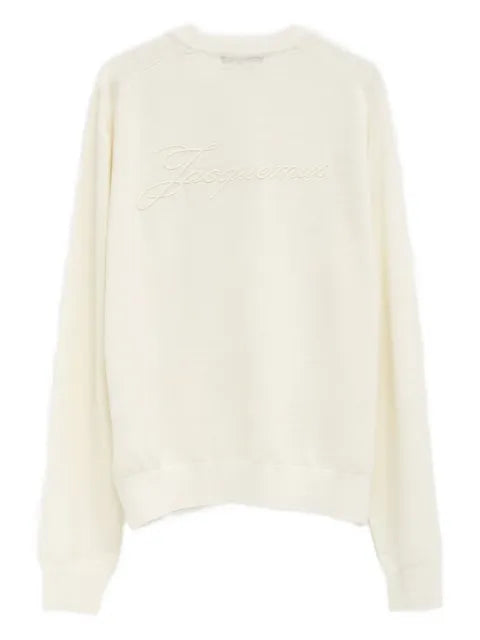 Jacquemus embroidered-detail crew neck jumper