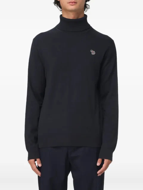 PS Paul Smith turtleneck zebra-detail sweater