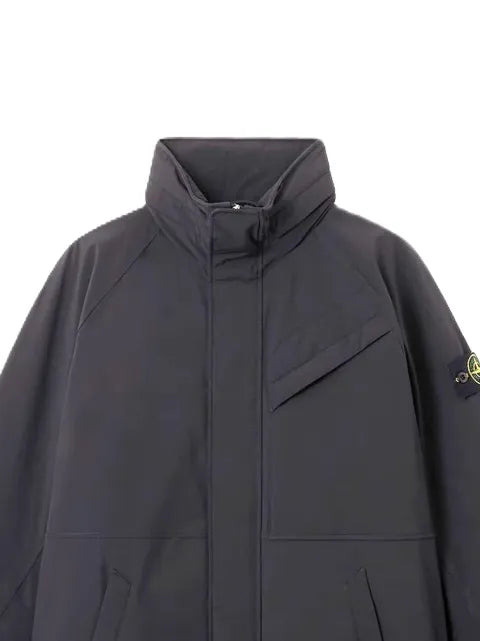 Stone Island high-neck patch-pocket coat