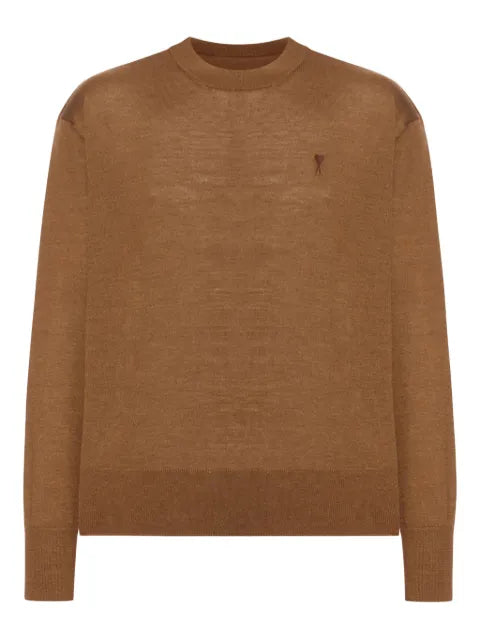 AMI Paris embroidered wool sweater