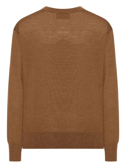 AMI Paris embroidered wool sweater
