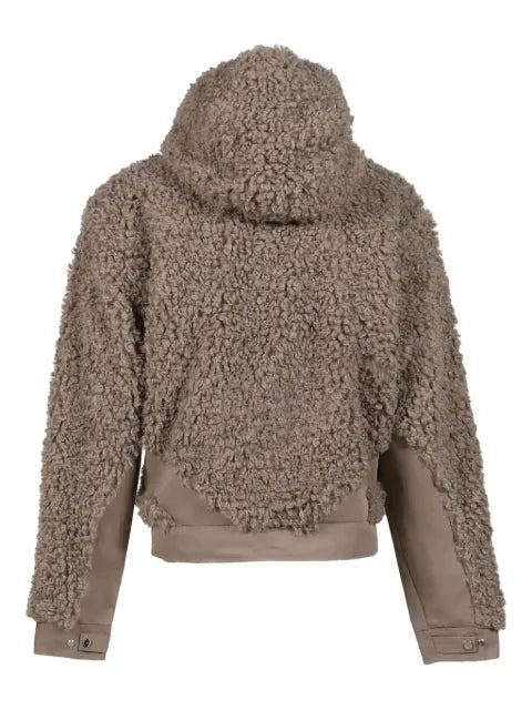 HELIOT EMIL Chiaroscuro fleece hooded jacket
