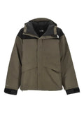 The North Face Mountain Down hooded panelled jacket