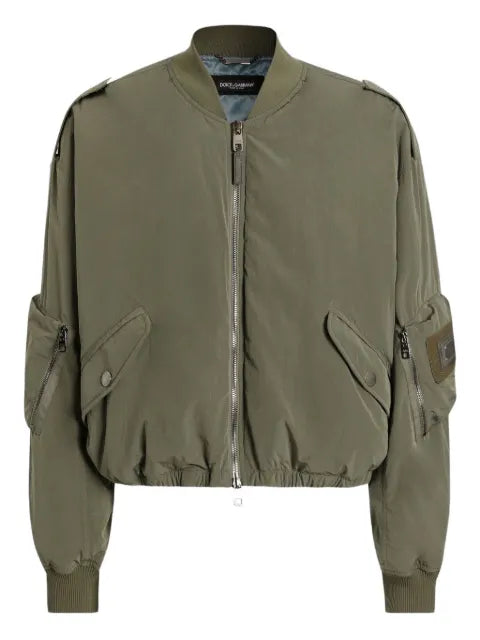 Dolce & Gabbana wavy nylon bomber jacket