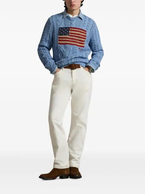 Polo Ralph Lauren flag-motif sweater
