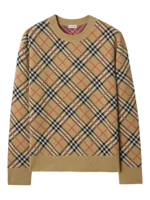 Burberry Check cotton wool sweater