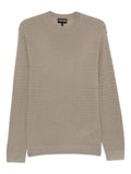 Emporio Armani textured crew-neck sweater