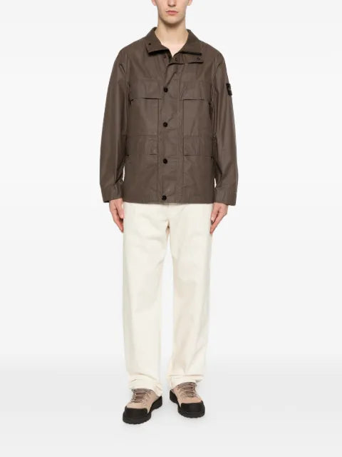 Stone Island 4100024 waxed pigment cotton tela jacket