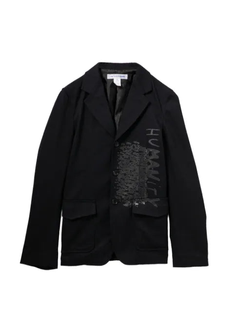 Comme Des Garçons Shirt graphic-print cotton jacket