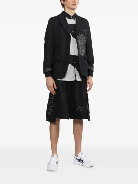 Comme Des Garçons Shirt graphic-print cotton jacket