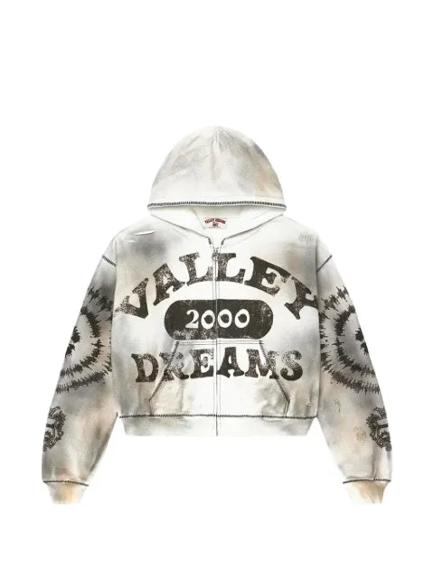 Vale spiral zip-up hoodie