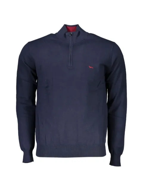 Harmont & Blaine embroidered half-zip cotton sweater