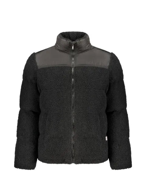 RIFLE panelled faux-shearling jacket