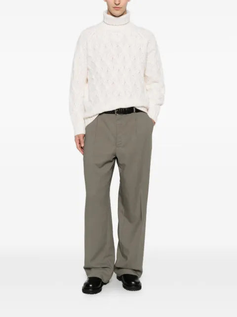 Eleventy cable-knit roll-neck sweater
