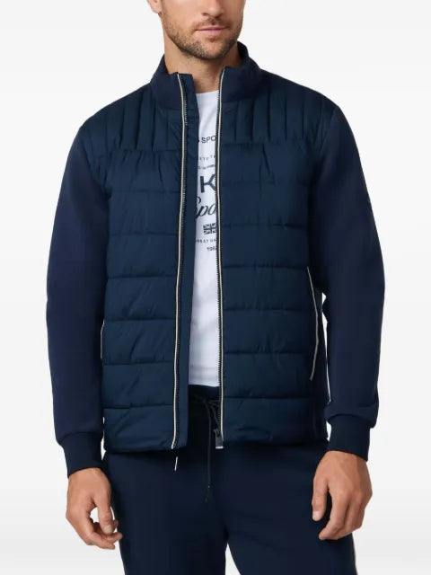 Hackett London Estate Hybrid quilted zip-up jacket