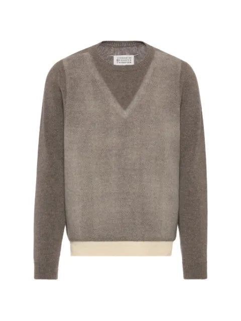 Maison Margiela fused knit wool crewneck sweater