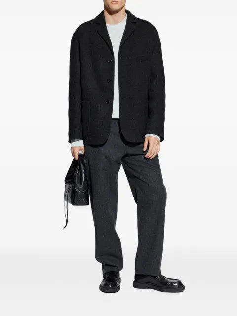 FRAME crew-neck ribbed-trim sweater
